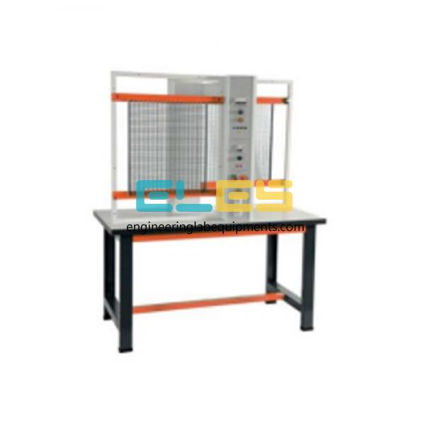 2-Sided Industrial Electrical Wiring Bench and 4 Stools