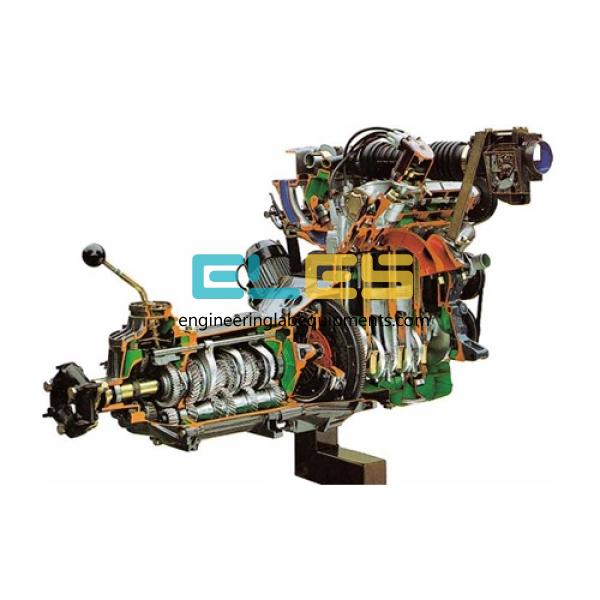 RWD L Jetronic EFI Petrol Engine with Gearbox Cutaway