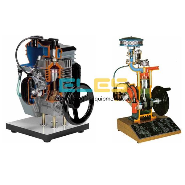 Section Model Two Stroke and Four Stroke Petrol Engine